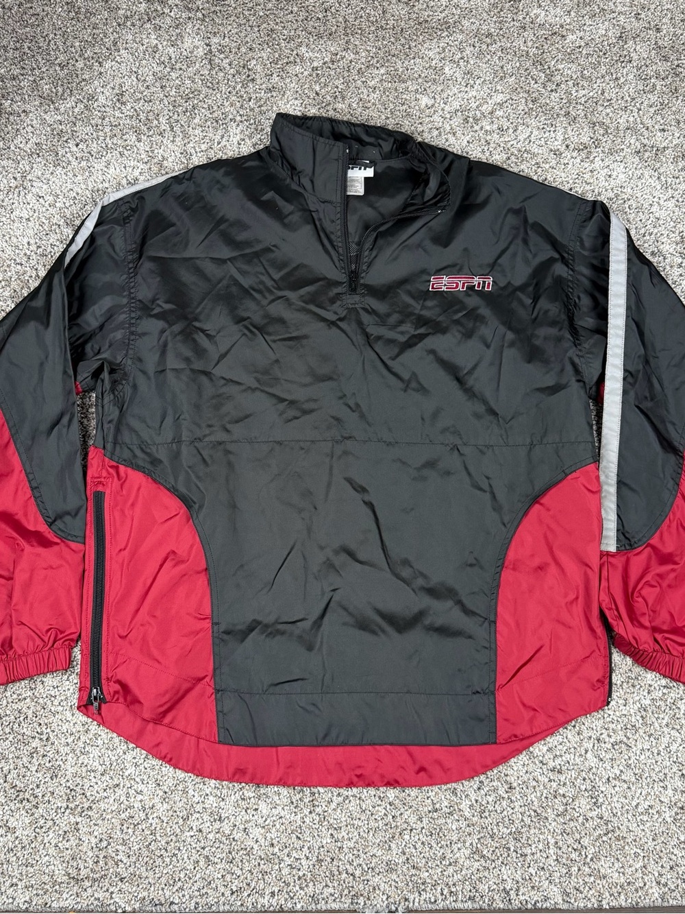 Sz Small ESPN Men's Black & Red Windbreaker Jacket